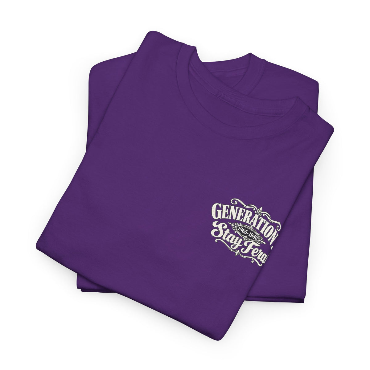 Generation X T‑Shirt — 'Stay Feral' Vintage Whiskey Label Tee (Born 1965–1980)