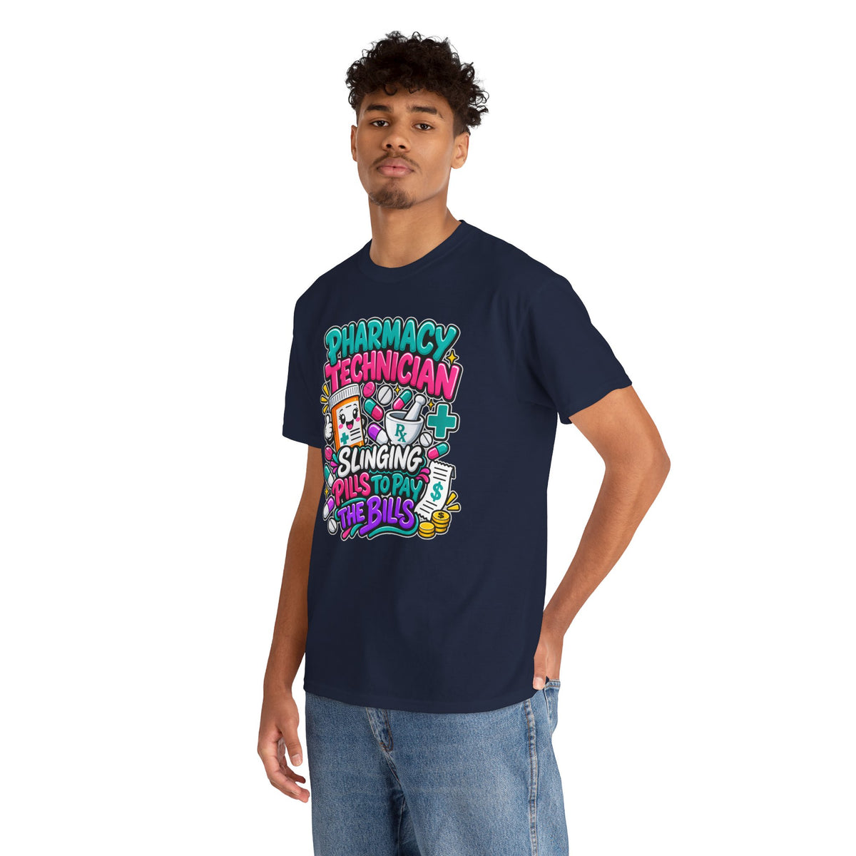 Pharmacy Technician T‑Shirt — "Slinging Pills to Pay the Bills" Graphic Tee