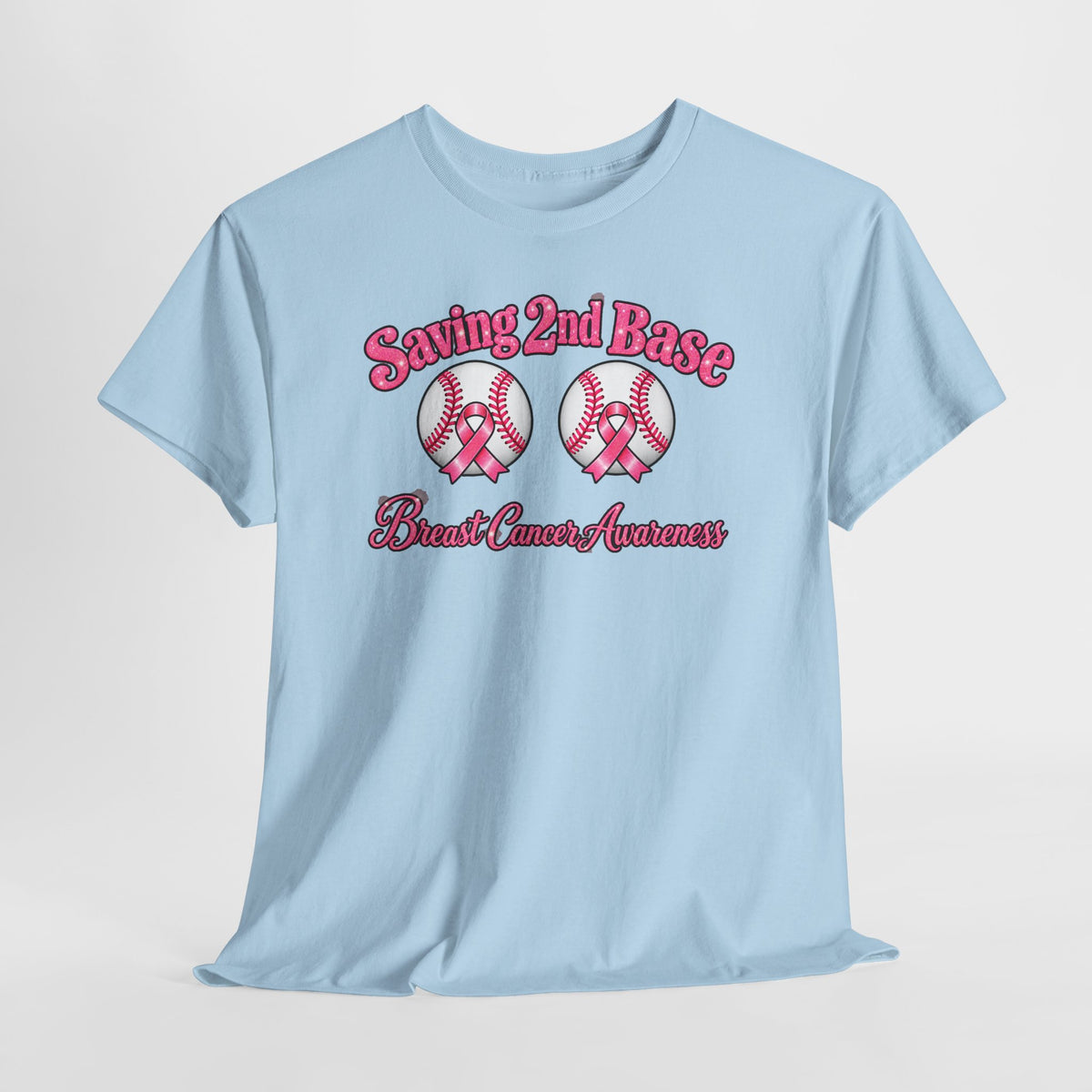 Saving 2nd Base Breast Cancer Awareness T-Shirt