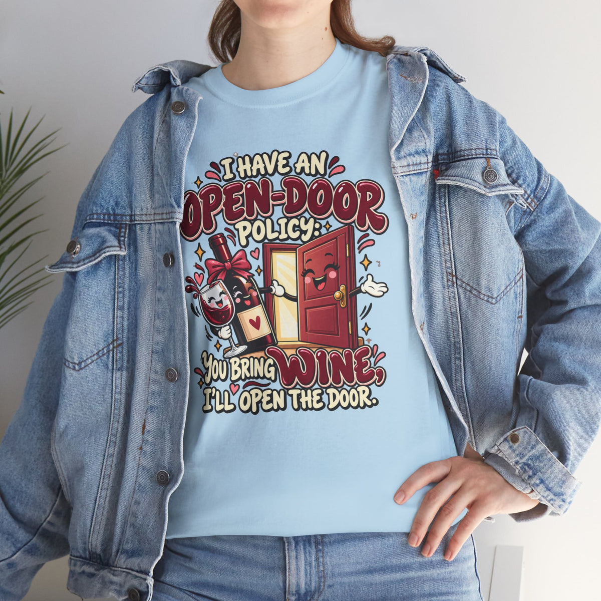 Open-Door Policy Wine Lover T-Shirt