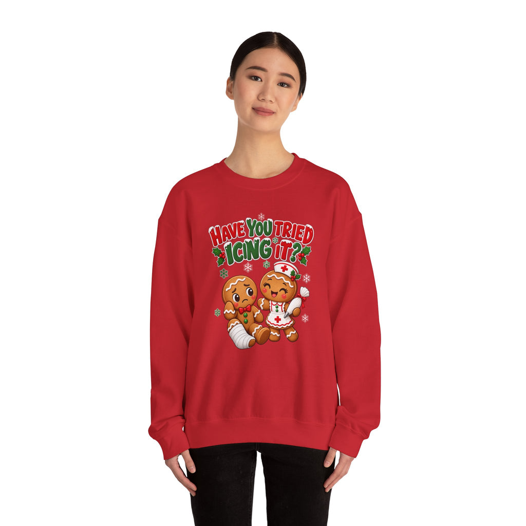 Have You Tried Icing It? Gingerbread Couple Christmas Sweatshirt