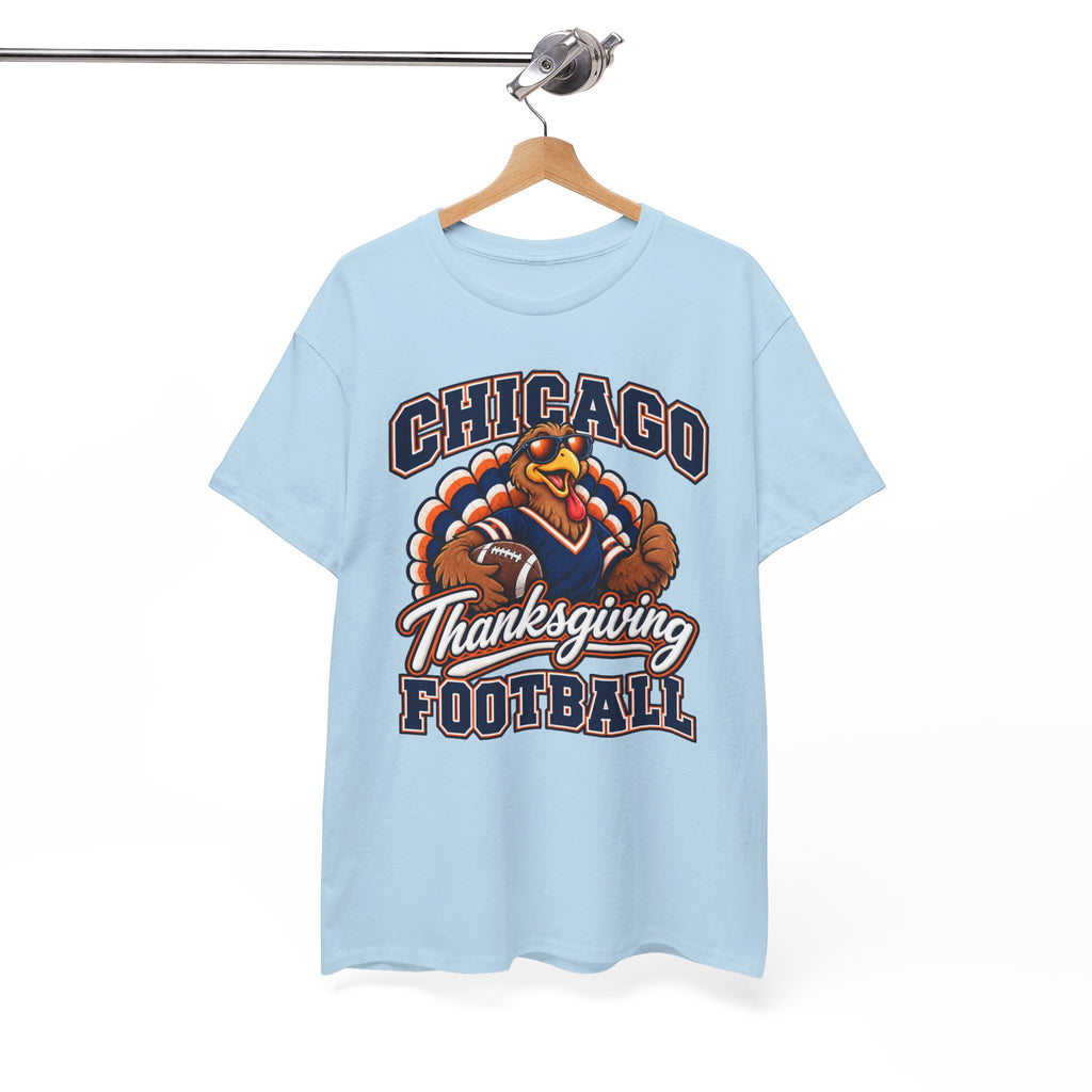 Chicago Thanksgiving Football T-Shirt — Turkey Mascot Game Day Tee