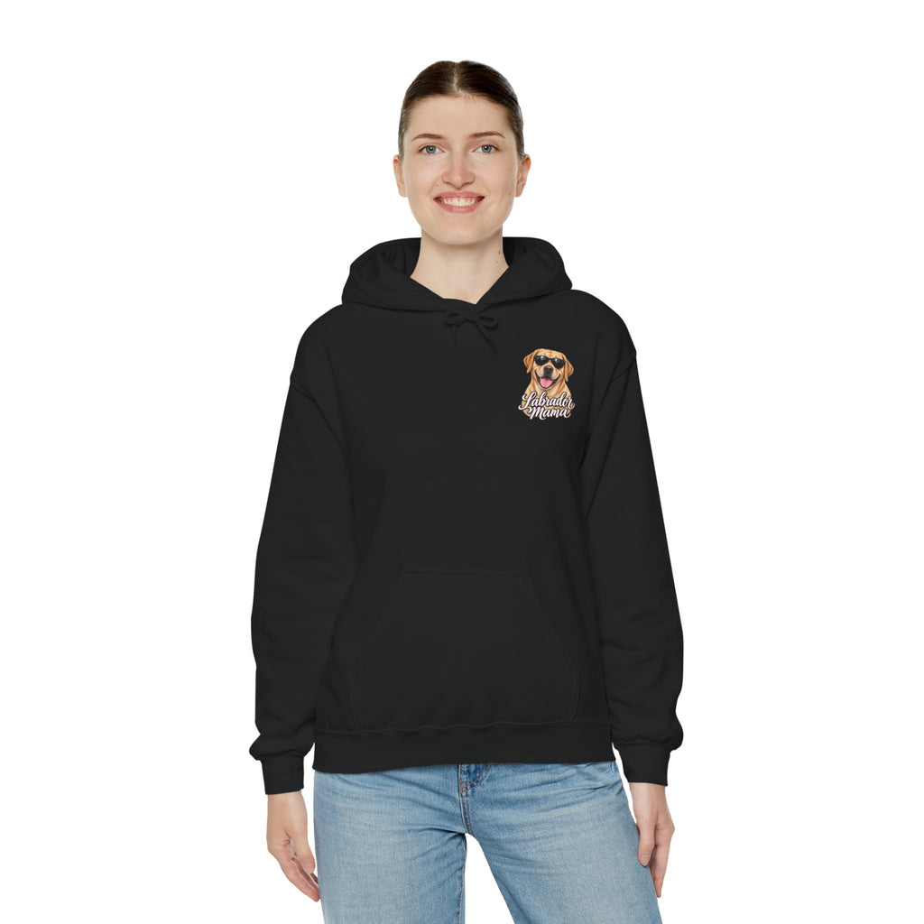 Labrador Mama Hoodie — Dog Mom Sweatshirt with Cute Sunglasses Lab Design