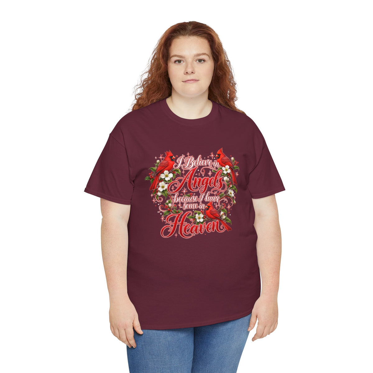 Angels from Heaven Cardinal Christmas T-Shirt
