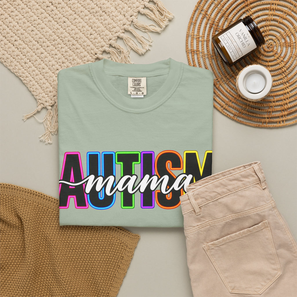 Autism Mama T-Shirt — Colorful Pride Support Tee for Moms