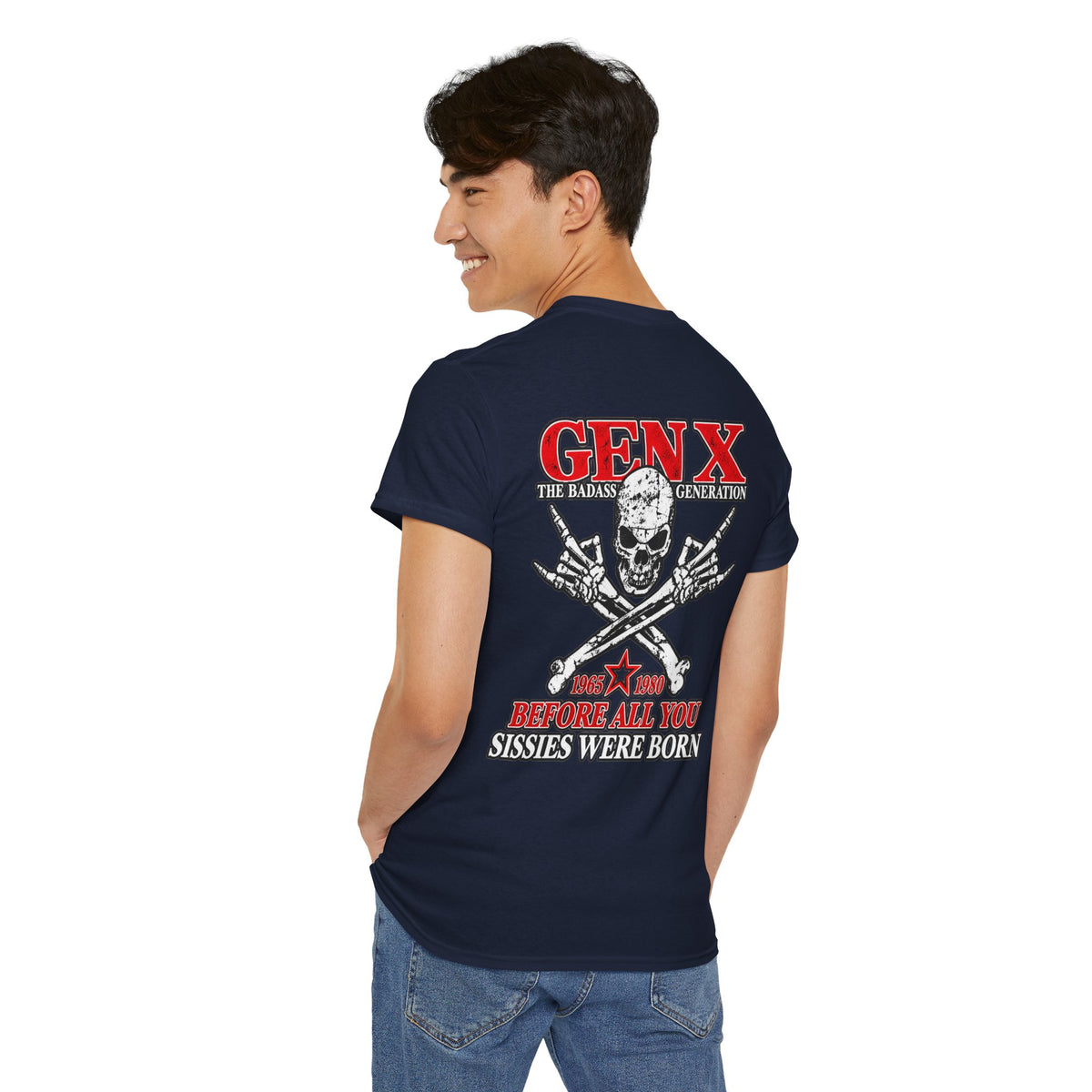 Gen X T‑Shirt — "The Badass Generation" Skull & Crossbones Retro Tee