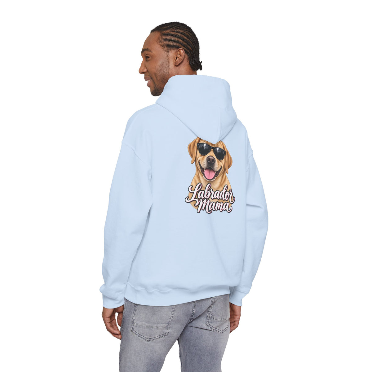 Labrador Mama Hoodie — Dog Mom Sweatshirt with Cute Sunglasses Lab Design