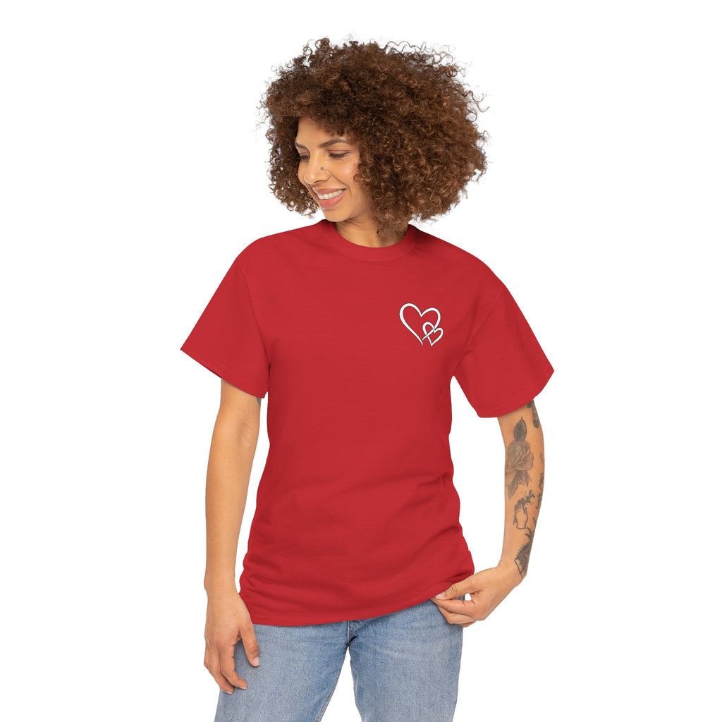 Inspirational Heart T-Shirt – "To the Person Behind Me: You Are Amazing, Beautiful and Enough" Motivational Tee