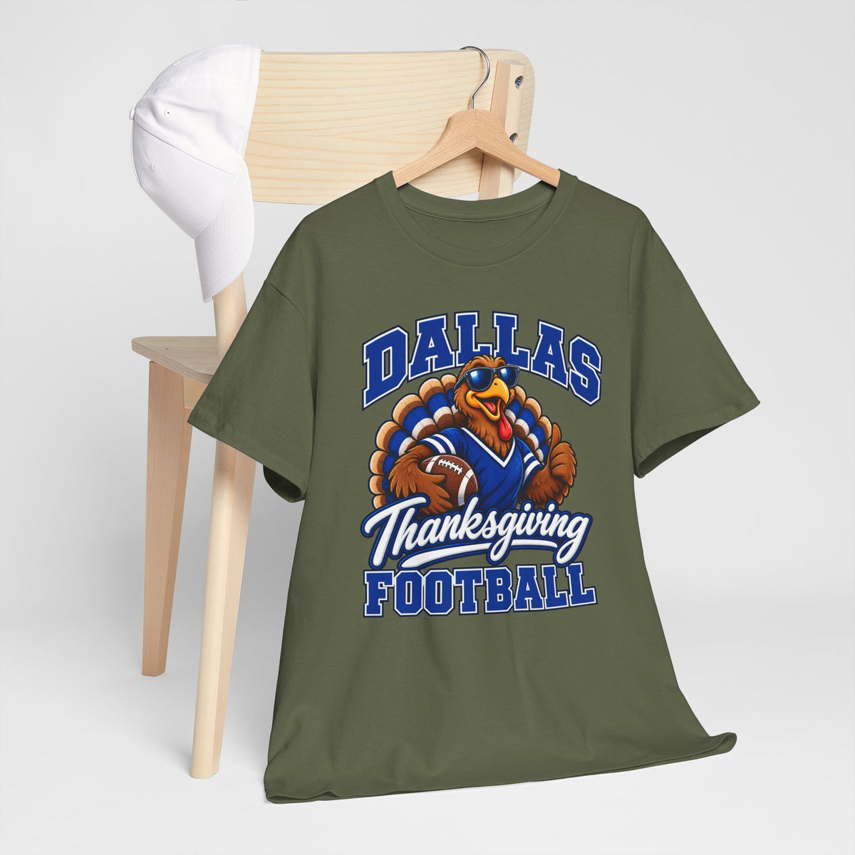 Dallas Thanksgiving Football T-Shirt — Turkey Mascot Game Day Tee