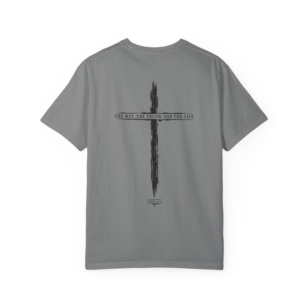 Christian Cross T-Shirt — 'The Way, The Truth, The Life' Religious Tee