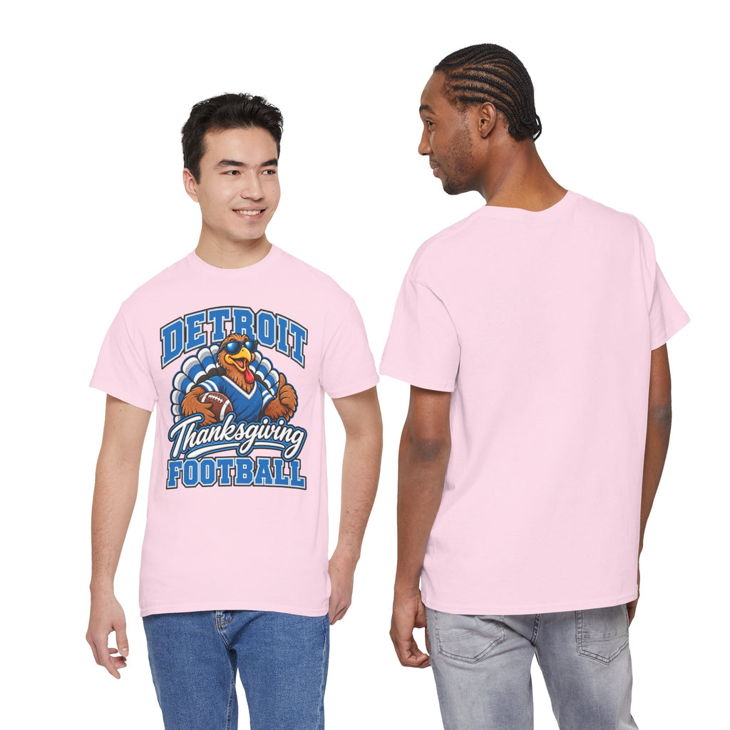 Detroit Thanksgiving Football Tee — Turkey Mascot Game Day Shirt