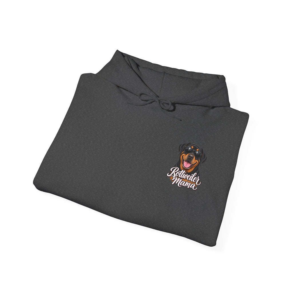 Rottweiler Mama Hoodie — Cute Rottie Portrait Pullover for Dog Moms