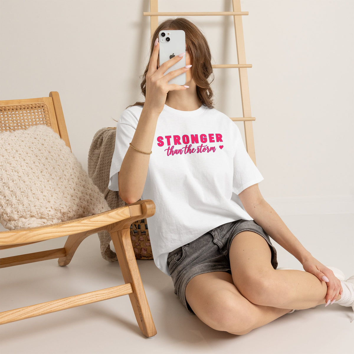 Stronger Than the Storm Tee - Inspirational Women's Resilience T-Shirt