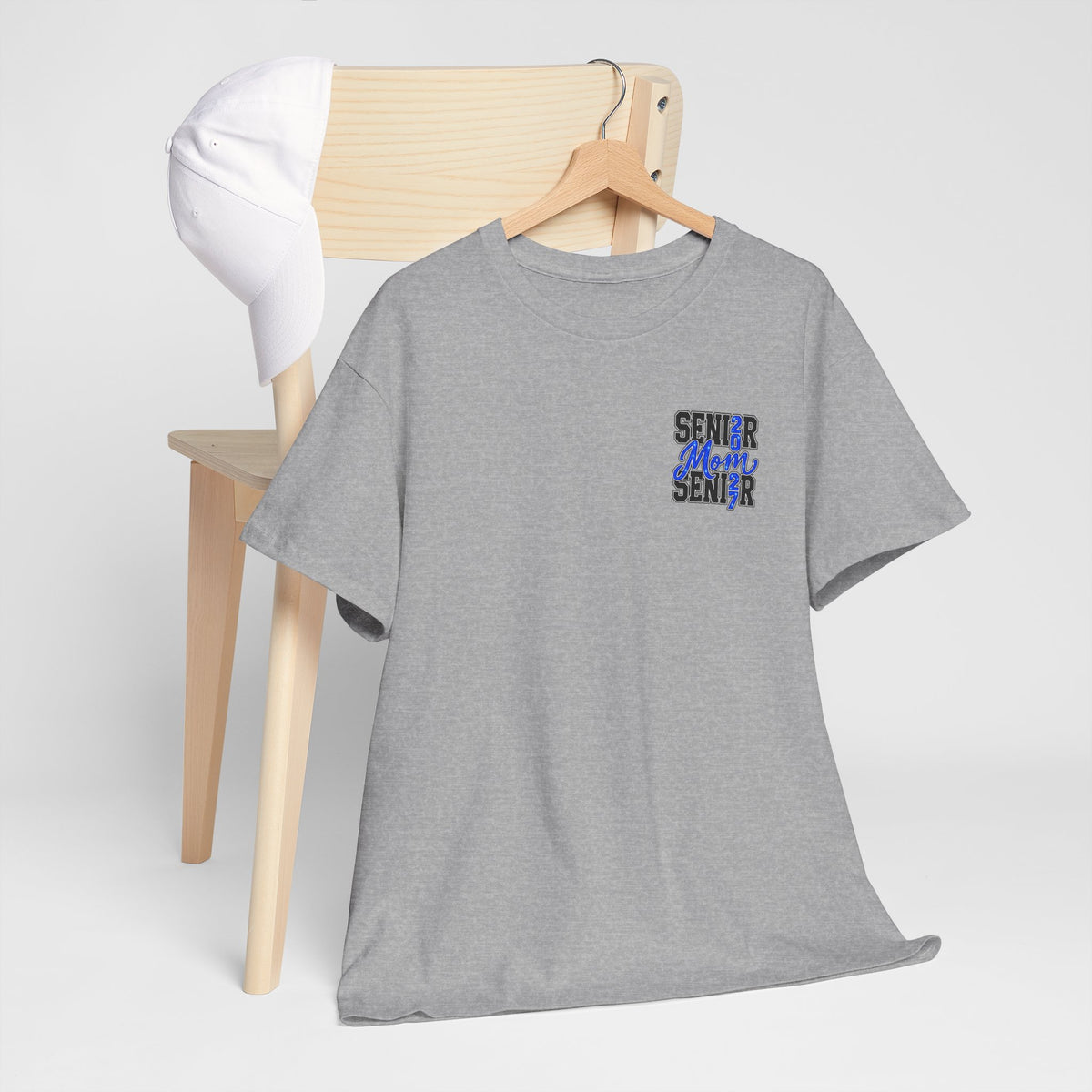 Senior Mom 2027 T-Shirt — Back Print Proud Senior Parent Tee