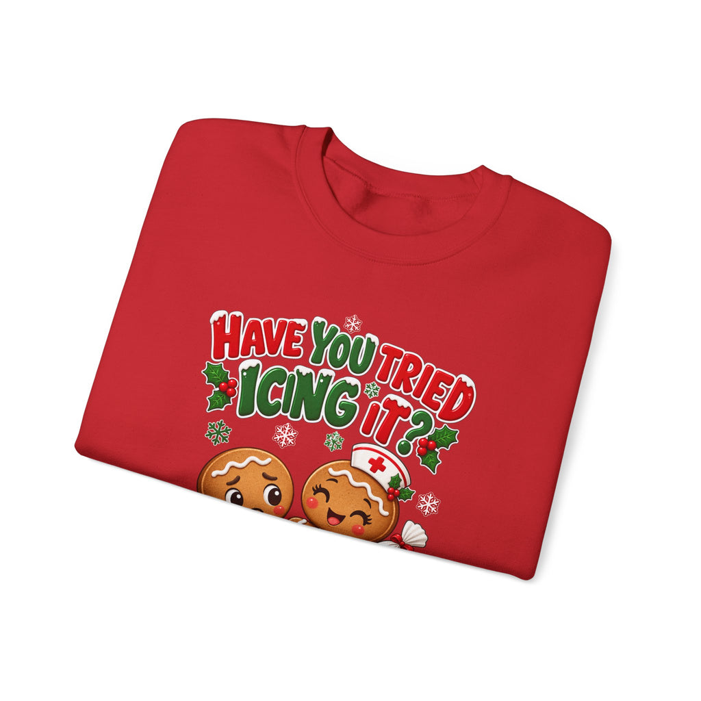 Have You Tried Icing It? Gingerbread Couple Christmas Sweatshirt