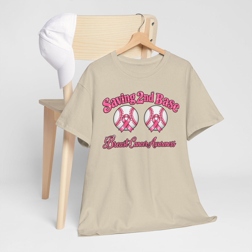 Saving 2nd Base Breast Cancer Awareness T-Shirt