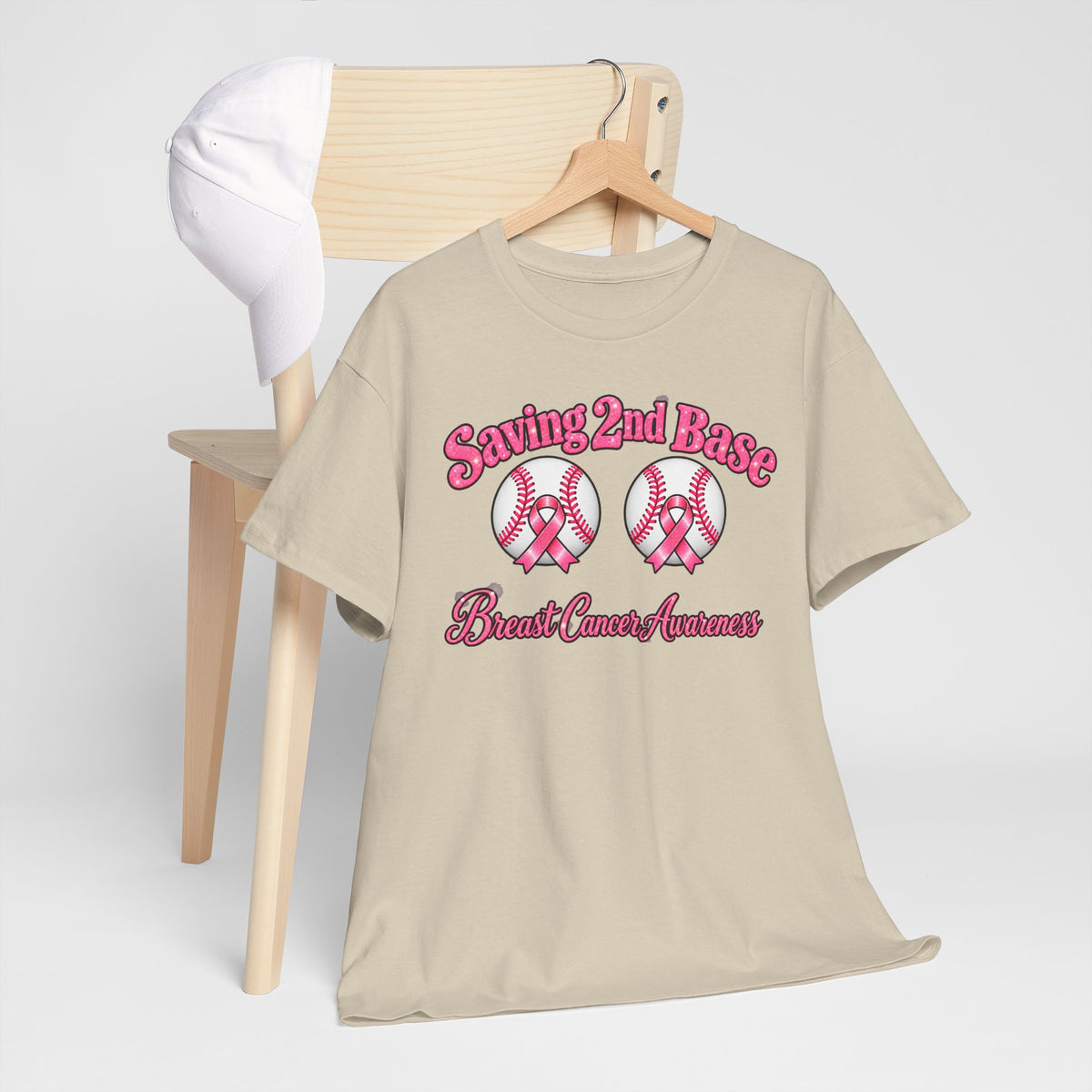 Saving 2nd Base Breast Cancer Awareness T-Shirt