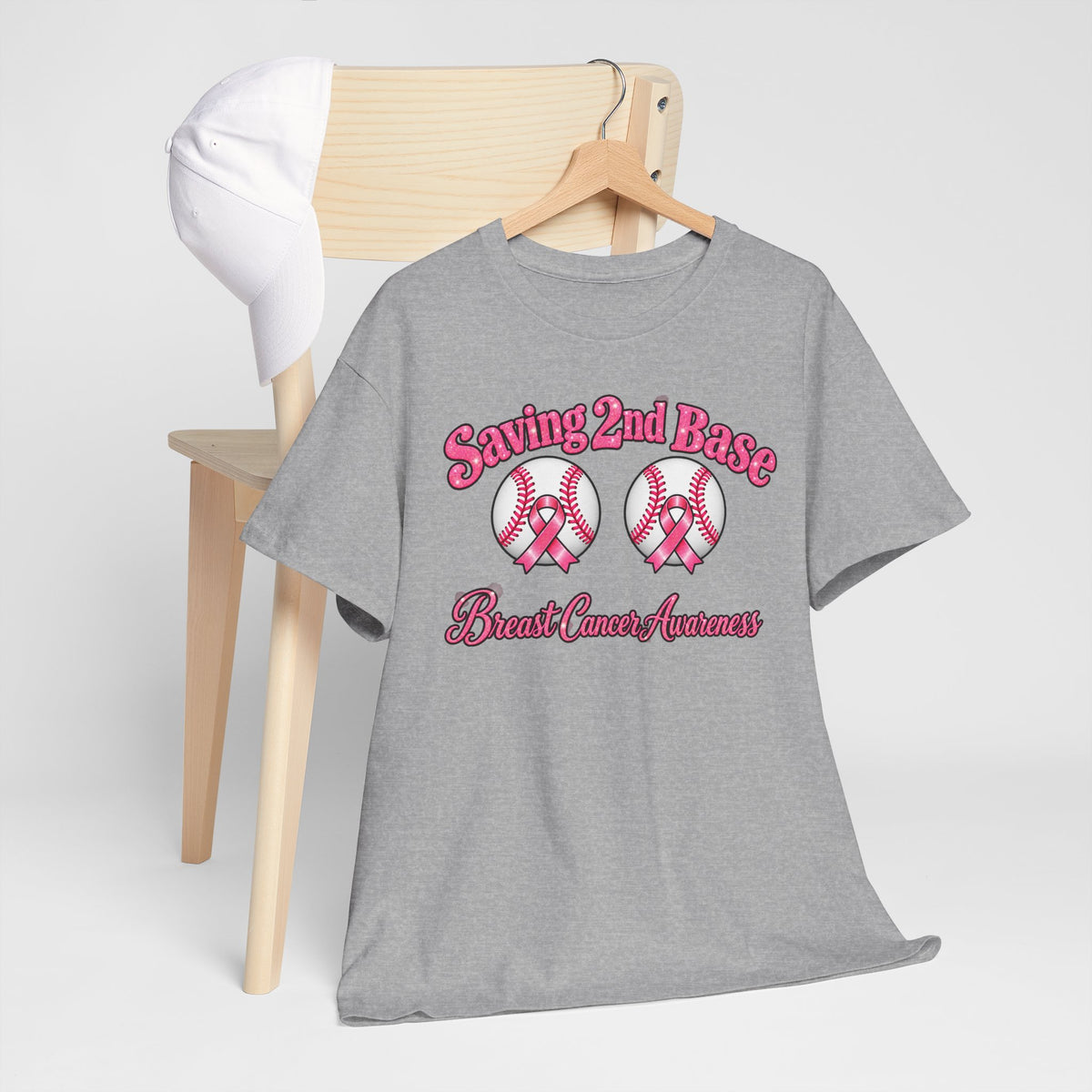 Saving 2nd Base Breast Cancer Awareness T-Shirt