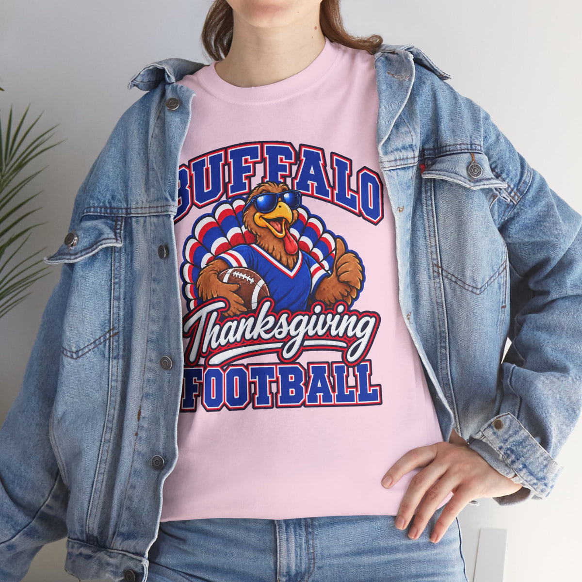 Buffalo Thanksgiving Football T-Shirt — Turkey Mascot Game Day Tee