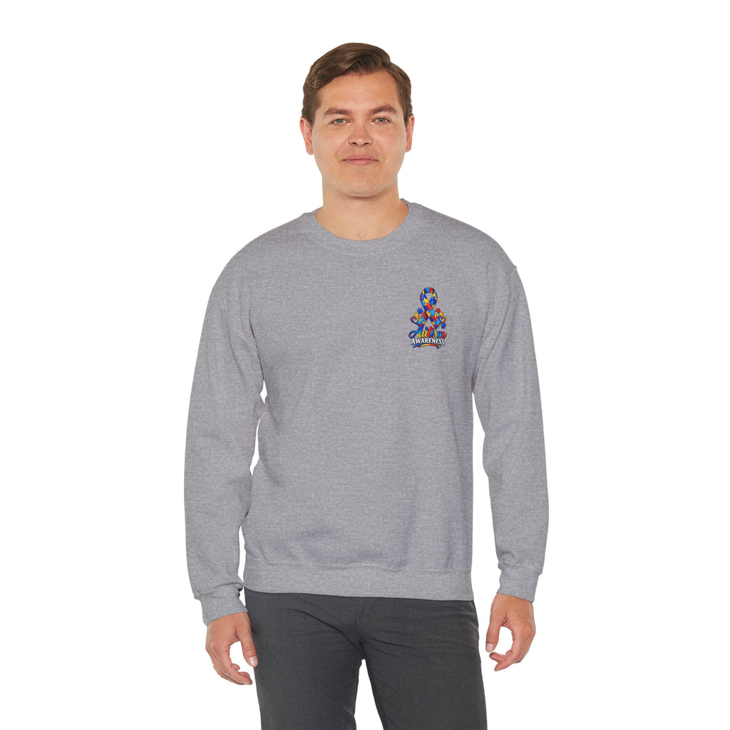 Autism Awareness Ribbon Crewneck Sweatshirt