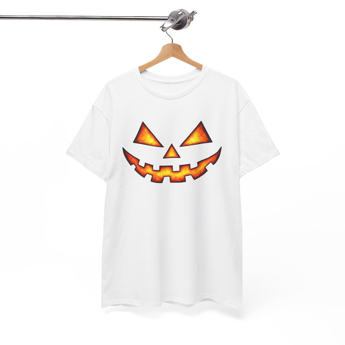 Jack-O'-Lantern Pumpkin Scary Face T-Shirt — Halloween Horror Costume Tee