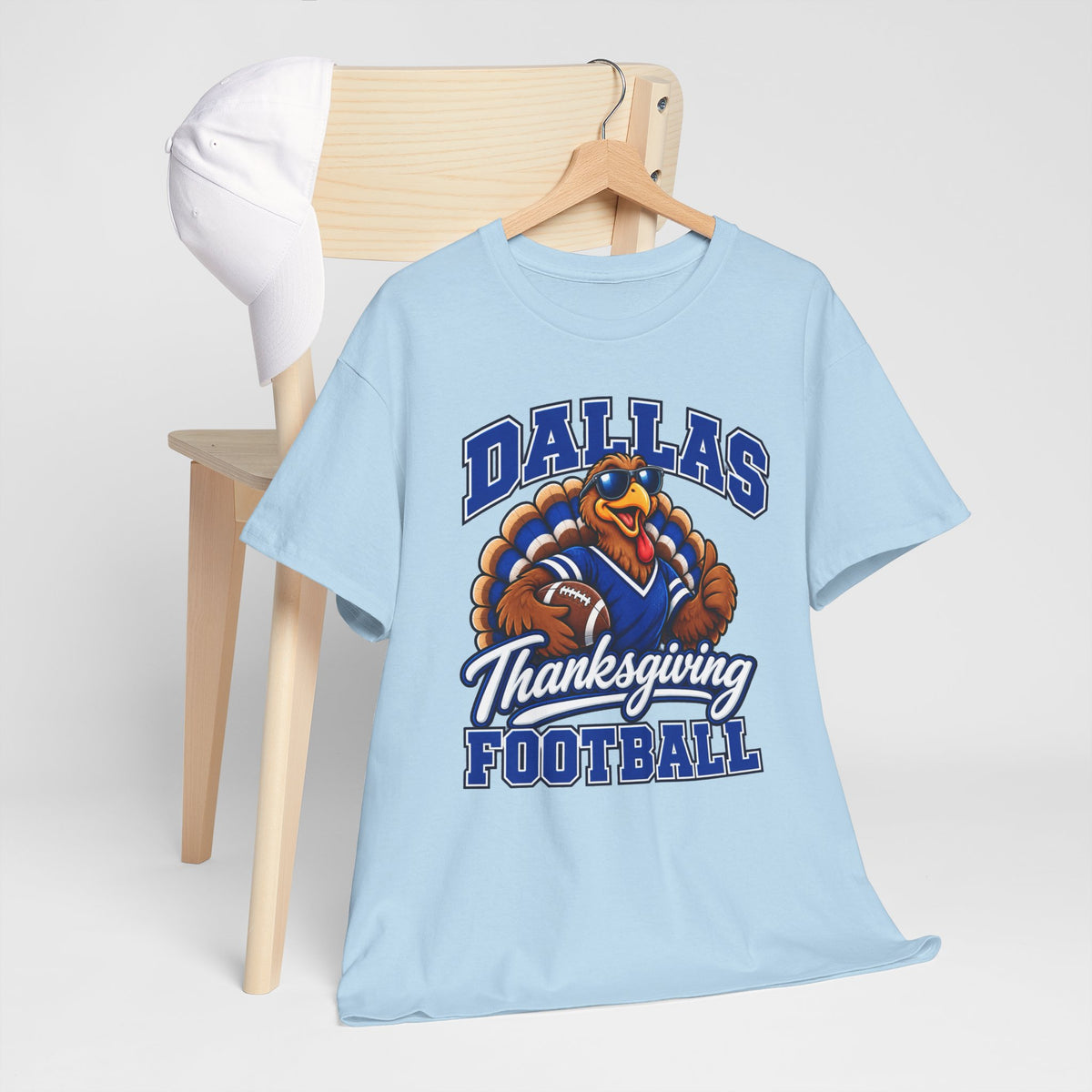 Dallas Thanksgiving Football T-Shirt — Turkey Mascot Game Day Tee