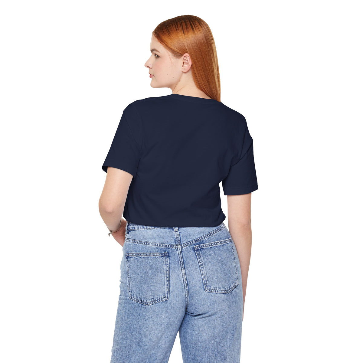Autism Awareness Ribbon Chest Tee — 'Different, Not Less' Short Sleeve T-Shirt