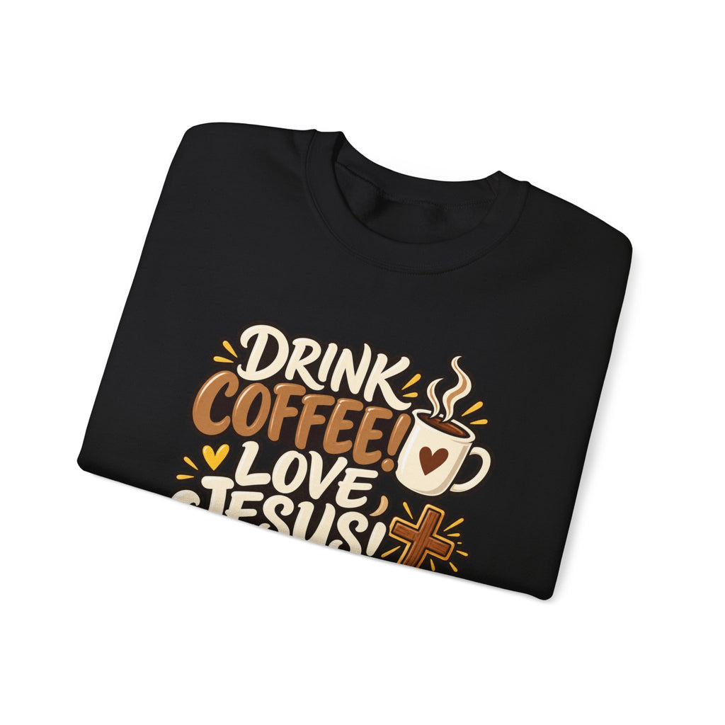 Coffee, Jesus & Be Happy Crewneck Sweatshirt