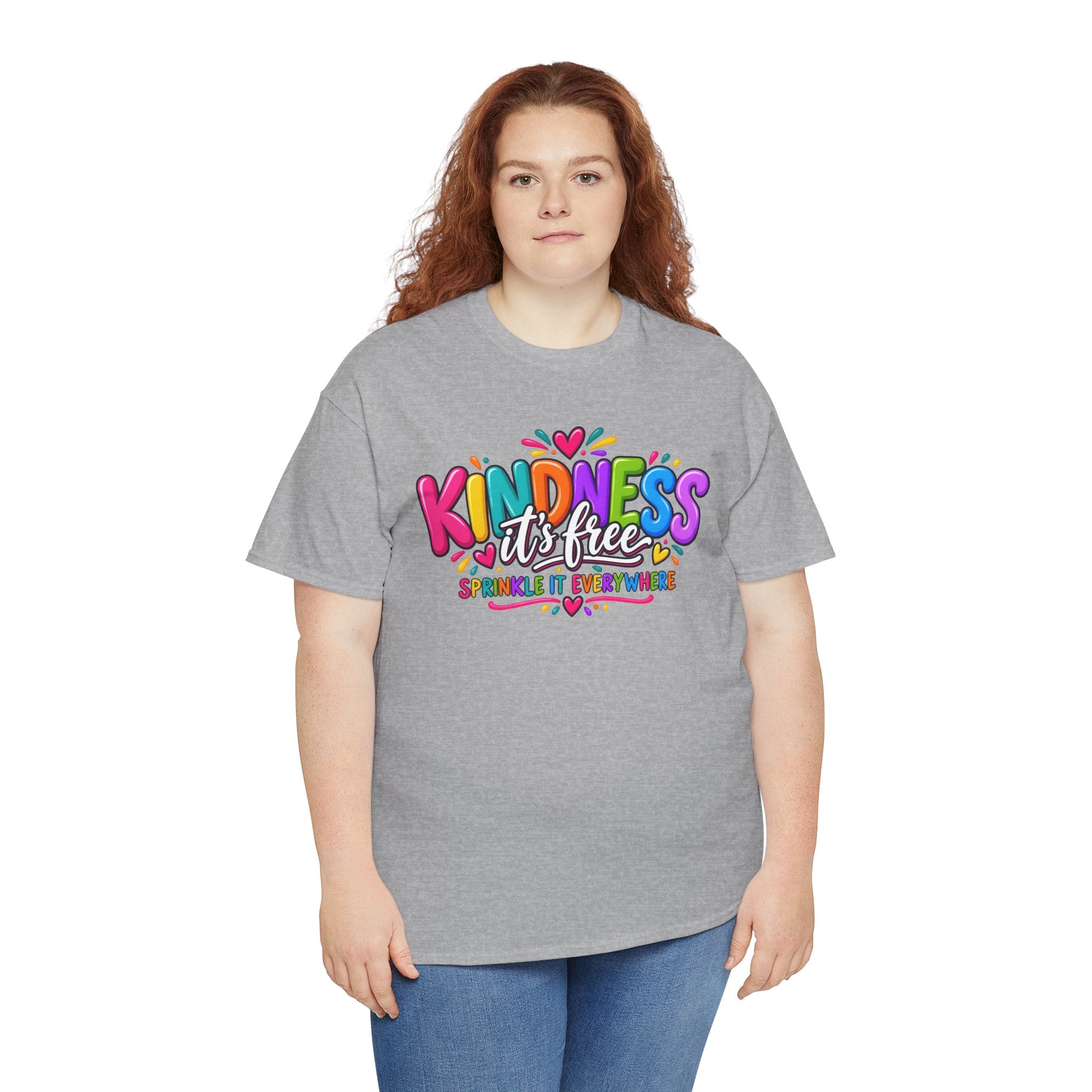Kindness Is Free Rainbow Tee — Cute Positive Message T-Shirt