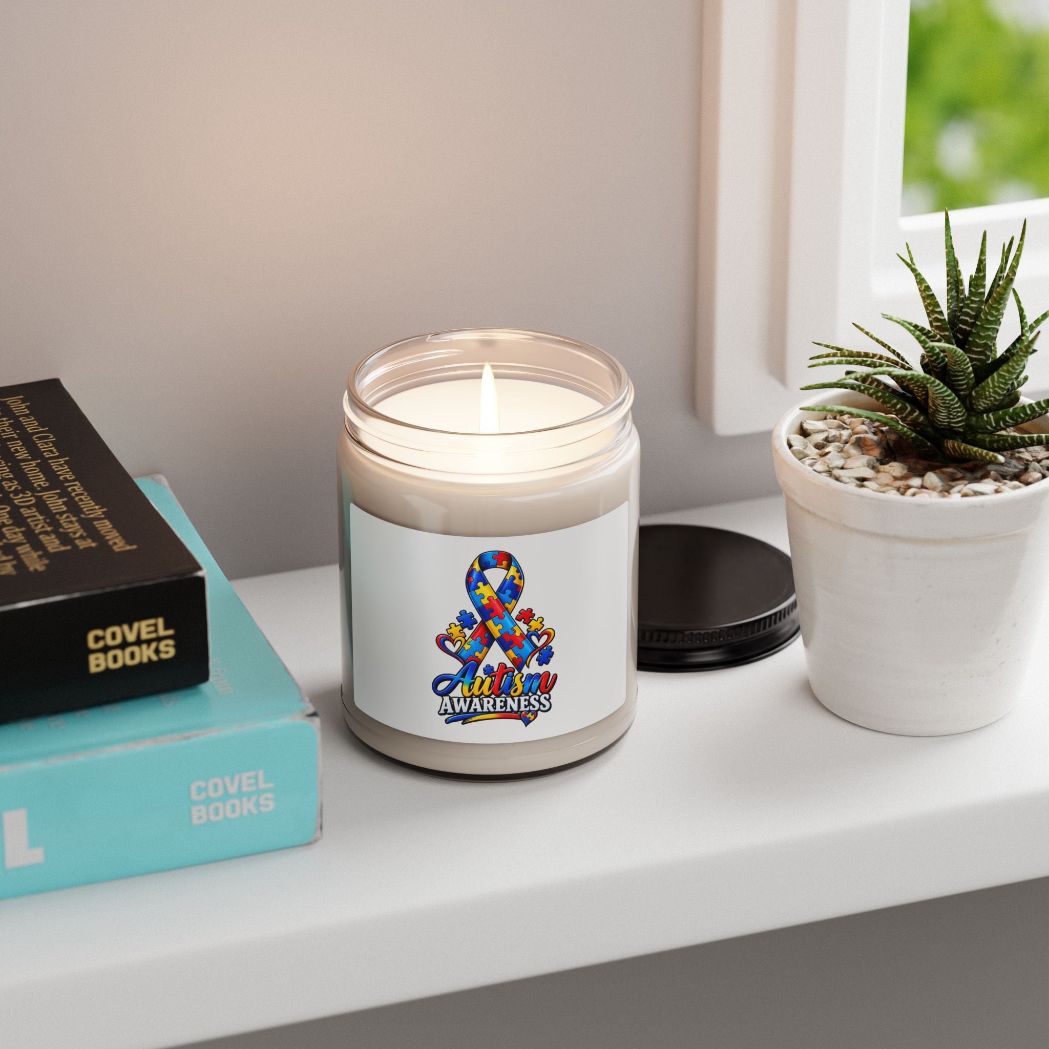 9oz Scented Soy Candle — Clean Cotton Aroma | Minimal Label Jar