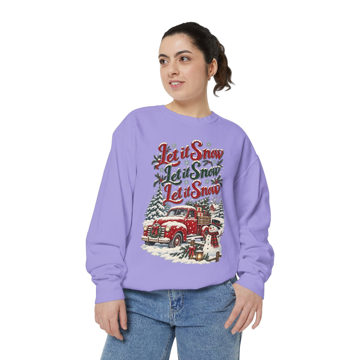 Let It Snow Vintage Truck Sweatshirt