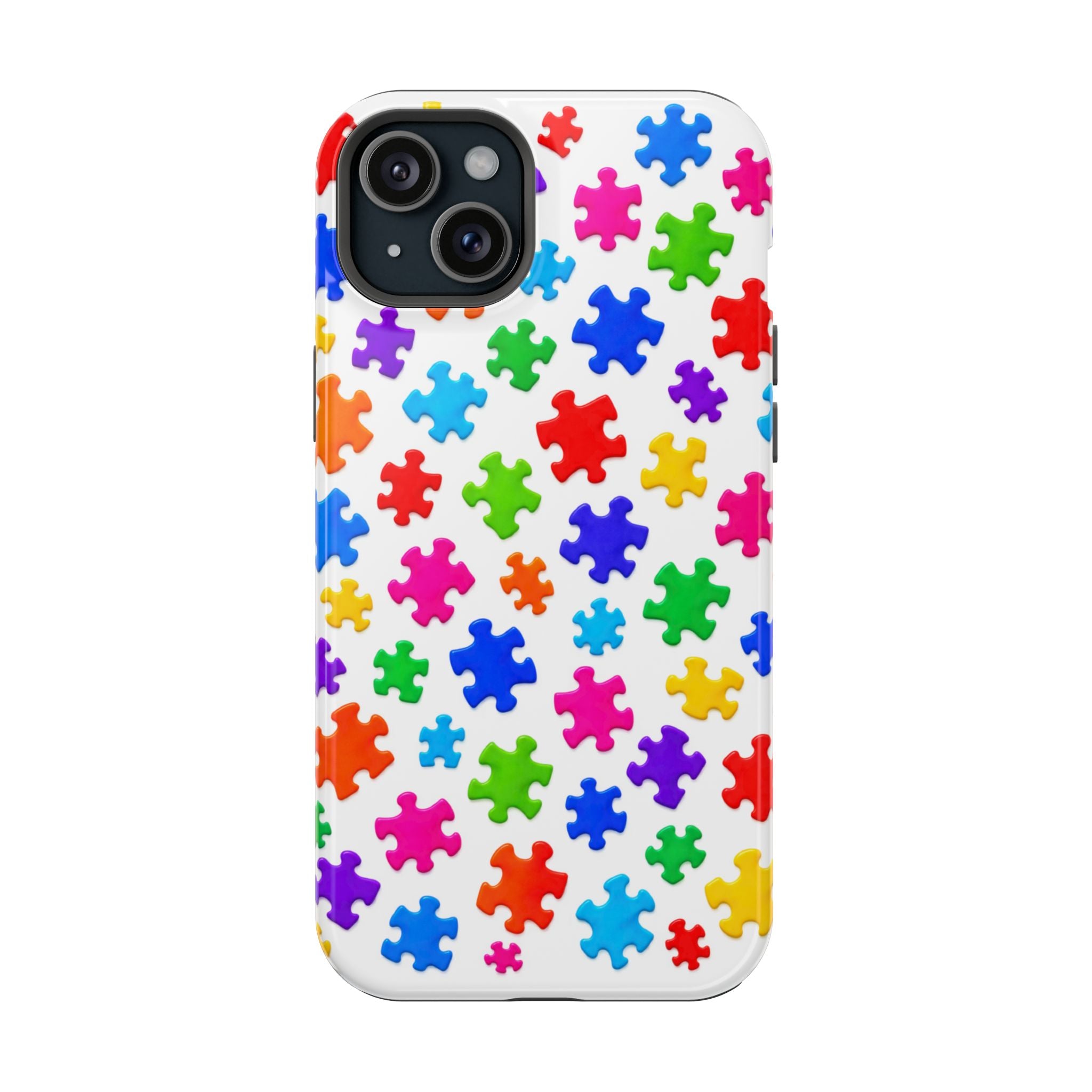 Autism Puzzle Pattern Magnetic Impact-Resistant Phone Case