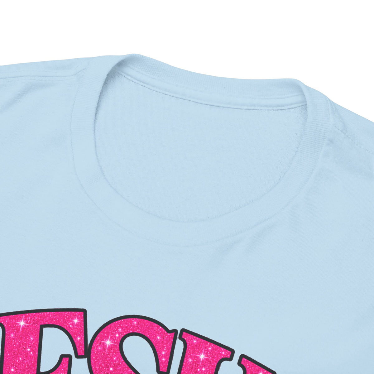 Christian T-Shirt — "JESUS The way, the truth, the life" (John 14:6) Pink Vintage Script