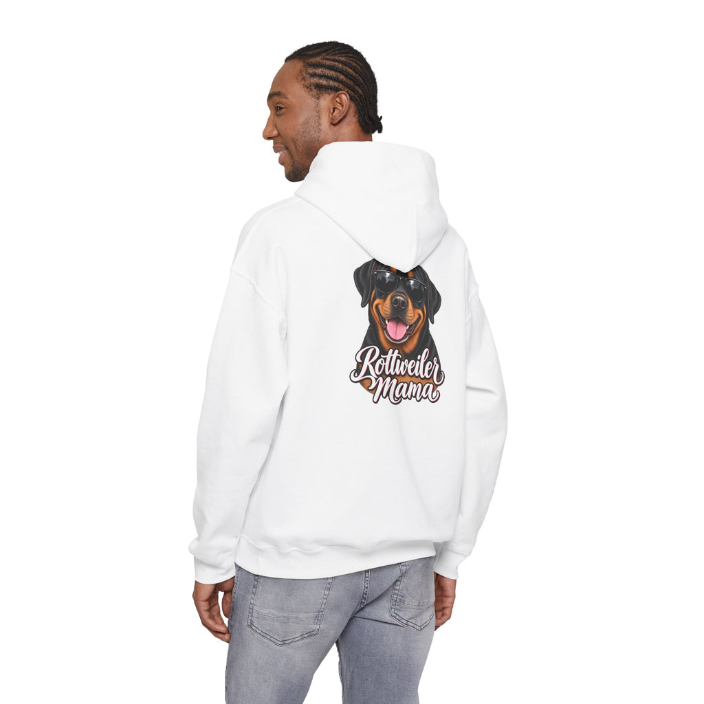 Rottweiler Mama Hoodie — Cute Rottie Portrait Pullover for Dog Moms