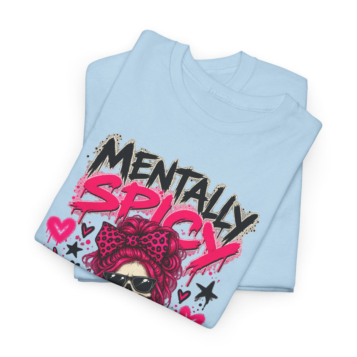 Mentally Spicy Skeleton Graphic T-Shirt