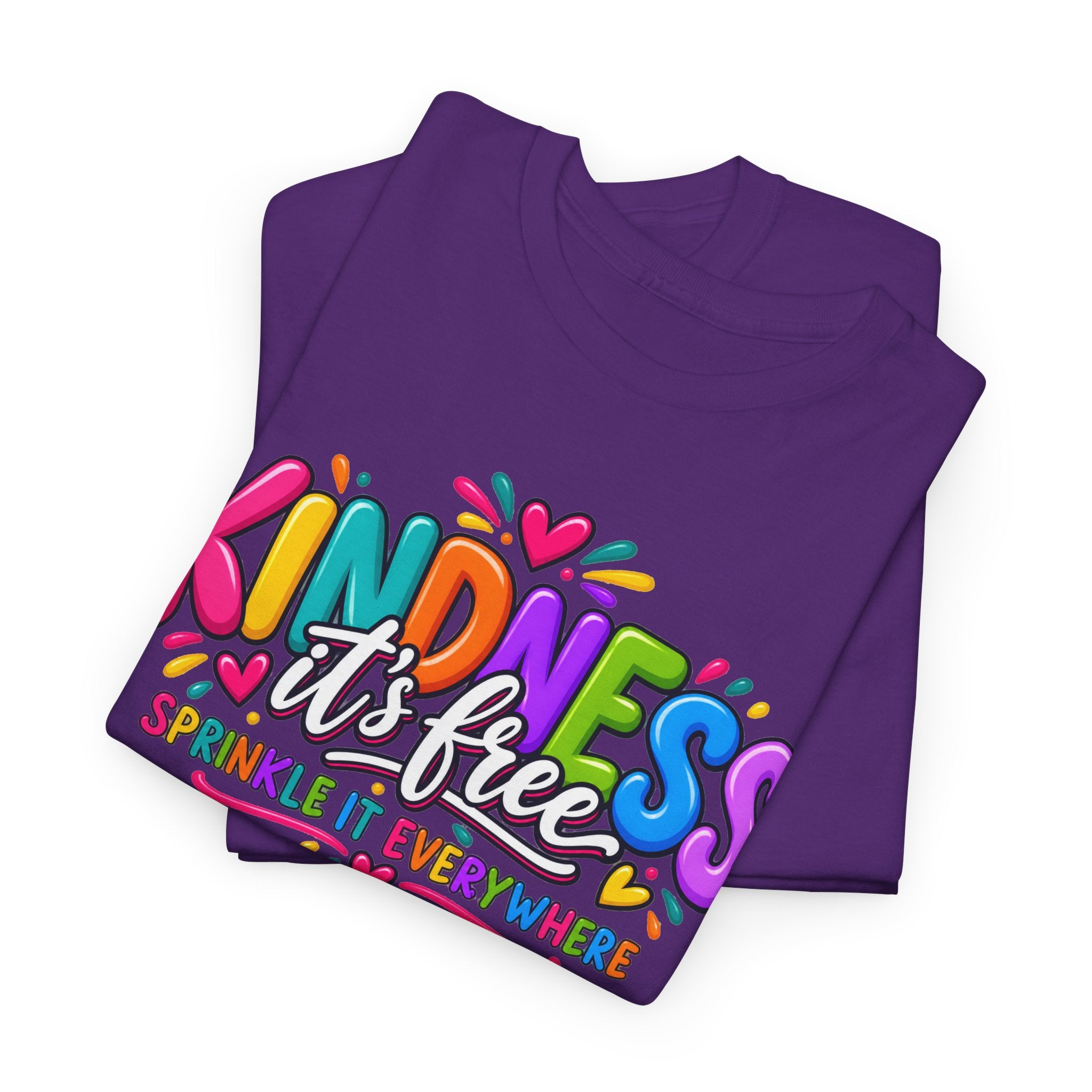 Kindness Is Free Rainbow Tee — Cute Positive Message T-Shirt