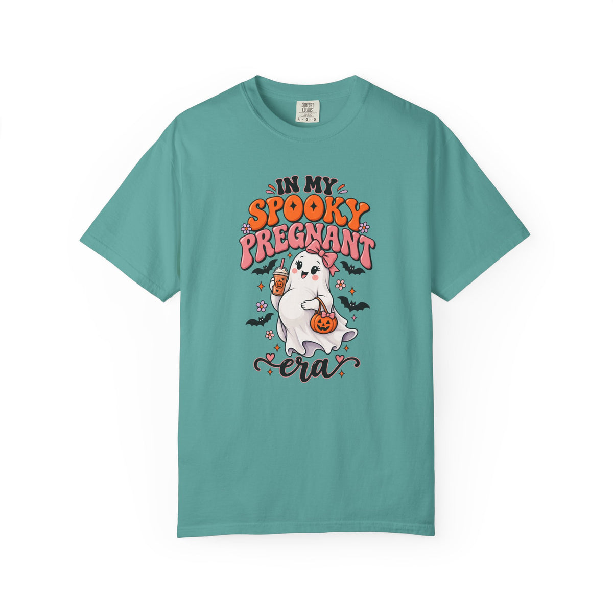 Pregnant Halloween T-Shirt — "In My Spooky Pregnant Era" Cute Ghost Maternity Tee