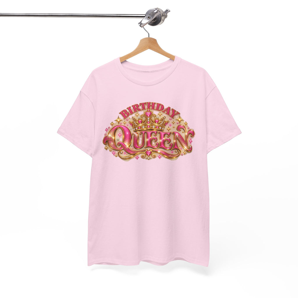 Birthday Queen Graphic T-Shirt | Pink & Gold Crown