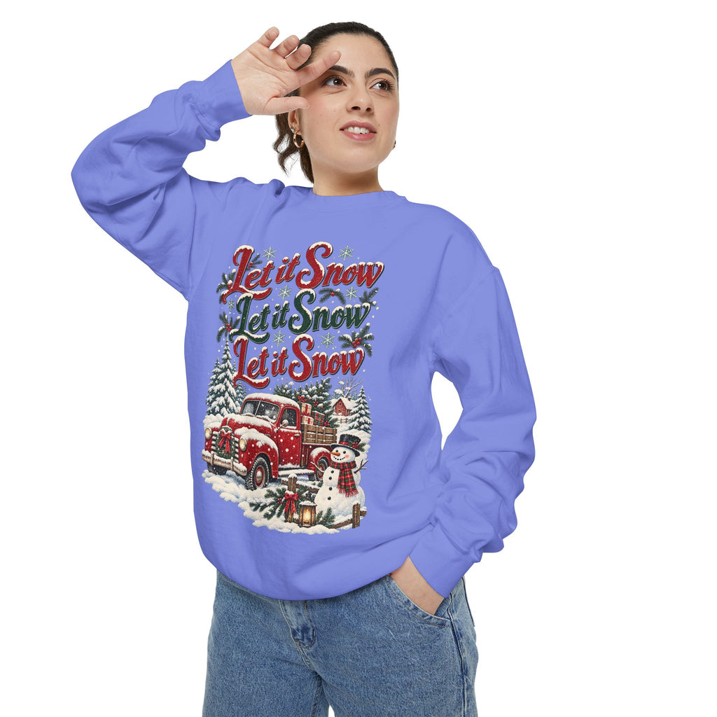 Let It Snow Vintage Truck Sweatshirt