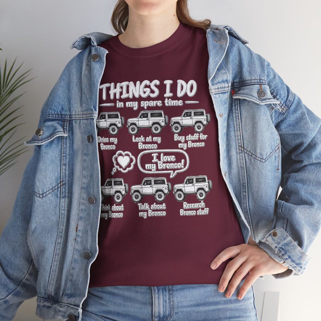 T‑Shirt — "Things I Do in My Spare Time" Jeep Lover Graphic Tee