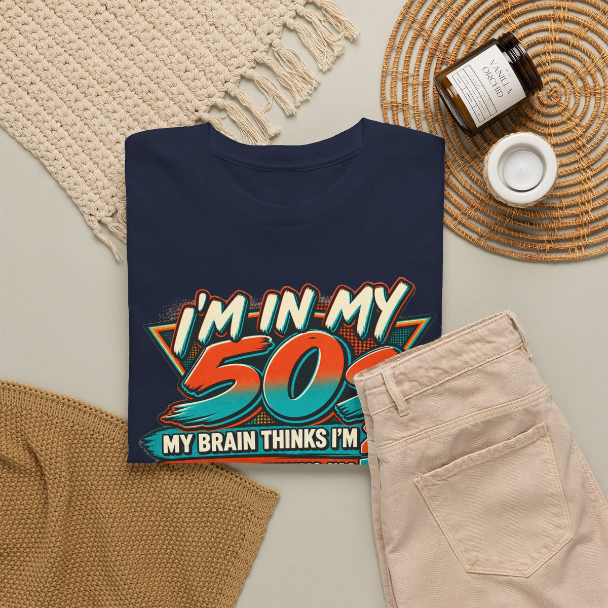 Retro 50s Birthday T‑Shirt — "I'm in My 50s" 80s Playlist Cassette Tee