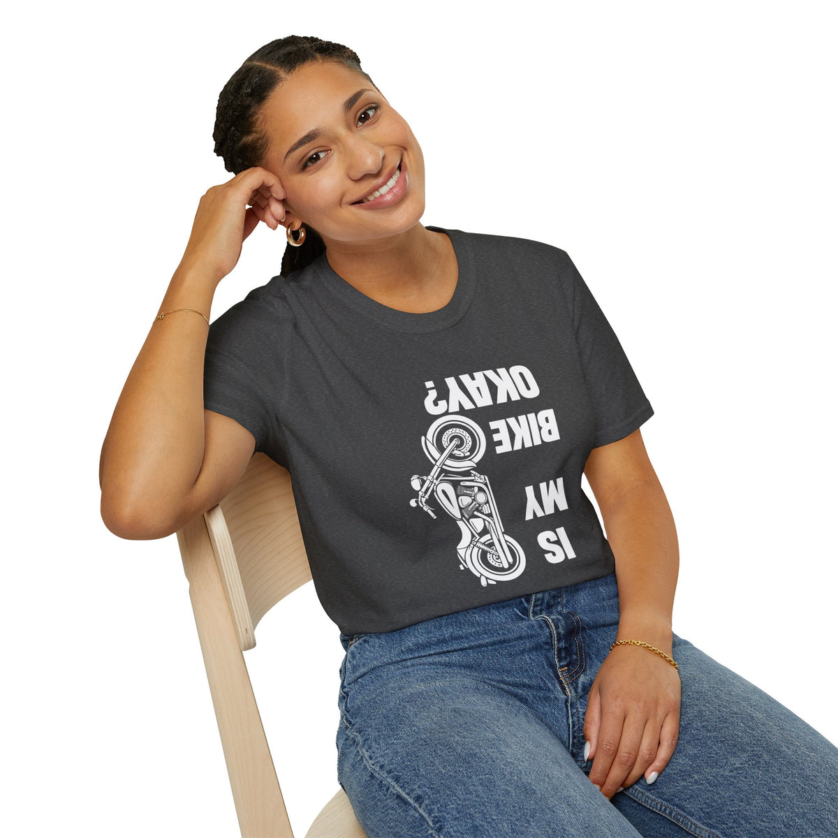Motorcycle T‑Shirt — "Is My Bike Okay?" Bold Biker Tee