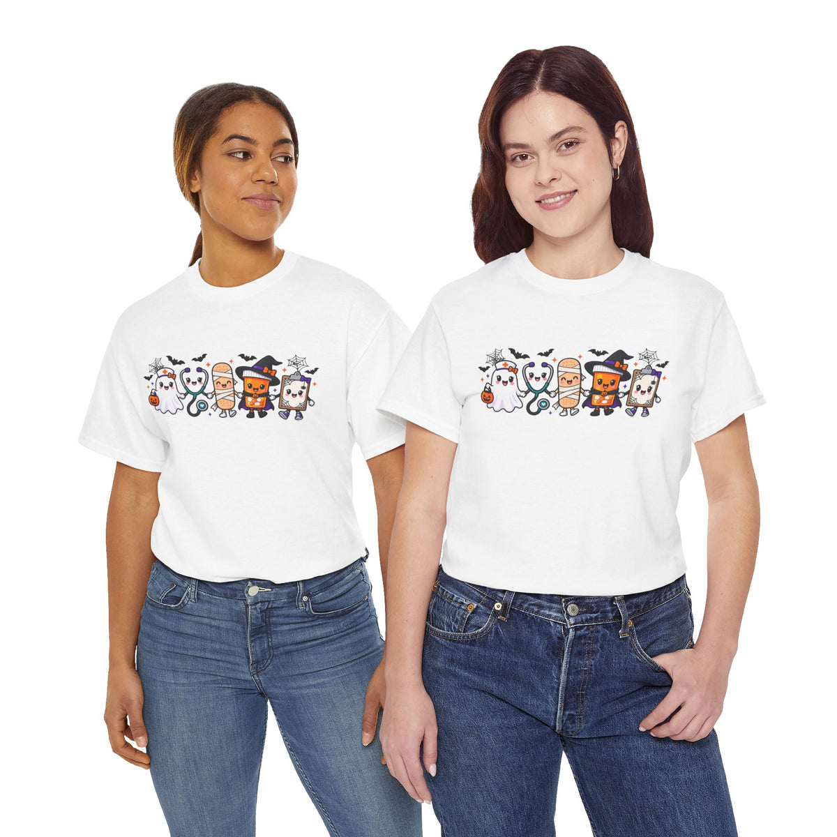 Halloween Candy Characters Tee — Cute Trick-or-Treat Ghosts & Candy Corn Shirt