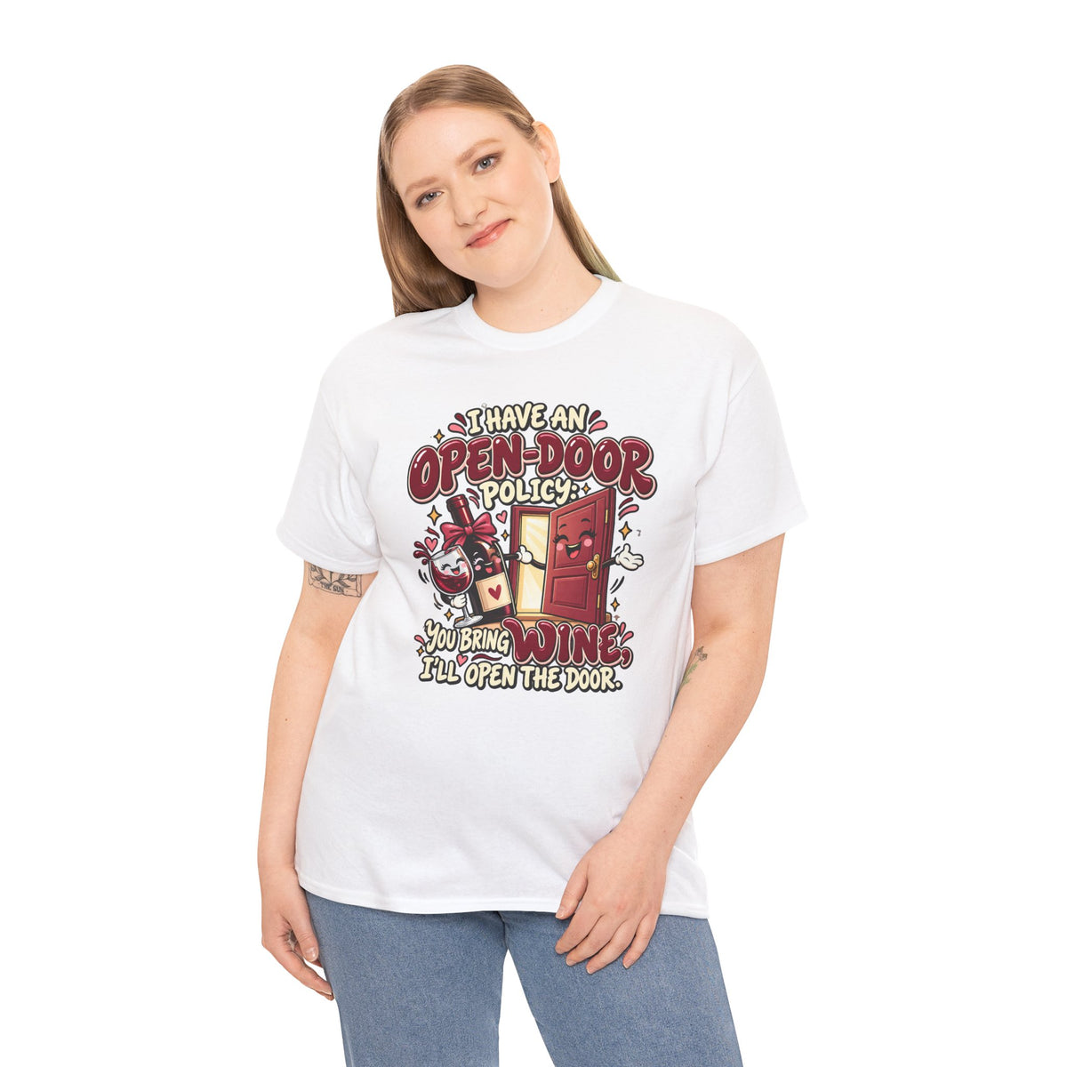 Open-Door Policy Wine Lover T-Shirt