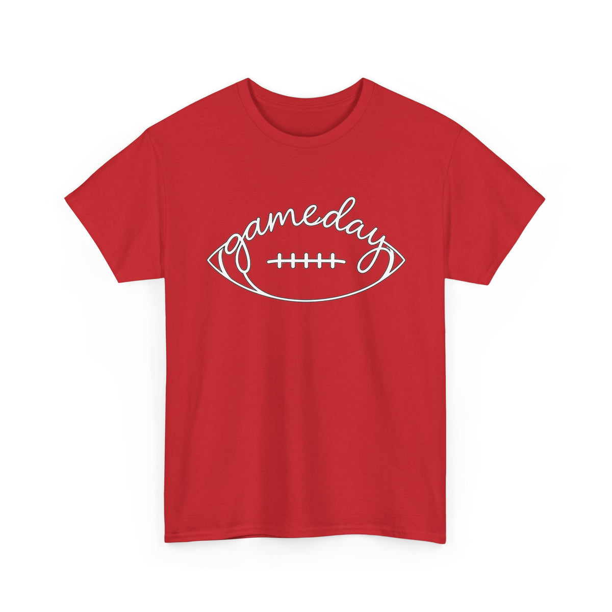 Gameday Football Tee — 'gameday' Script Football Graphic T-Shirt