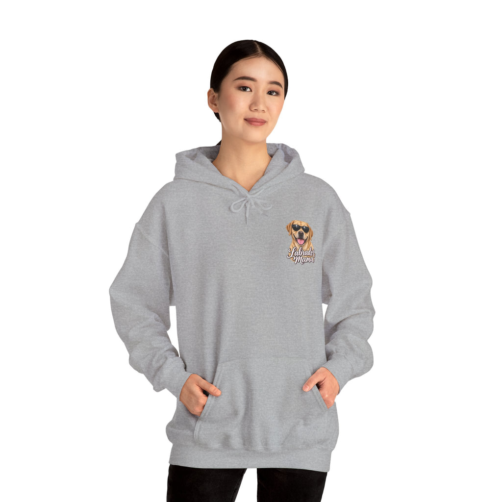 Labrador Mama Hoodie — Dog Mom Sweatshirt with Cute Sunglasses Lab Design