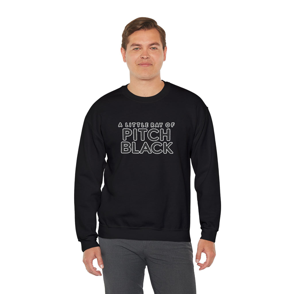 Pitch Black Graphic Sweatshirt — 'A Little Bit of Pitch Black' Cozy Crewneck