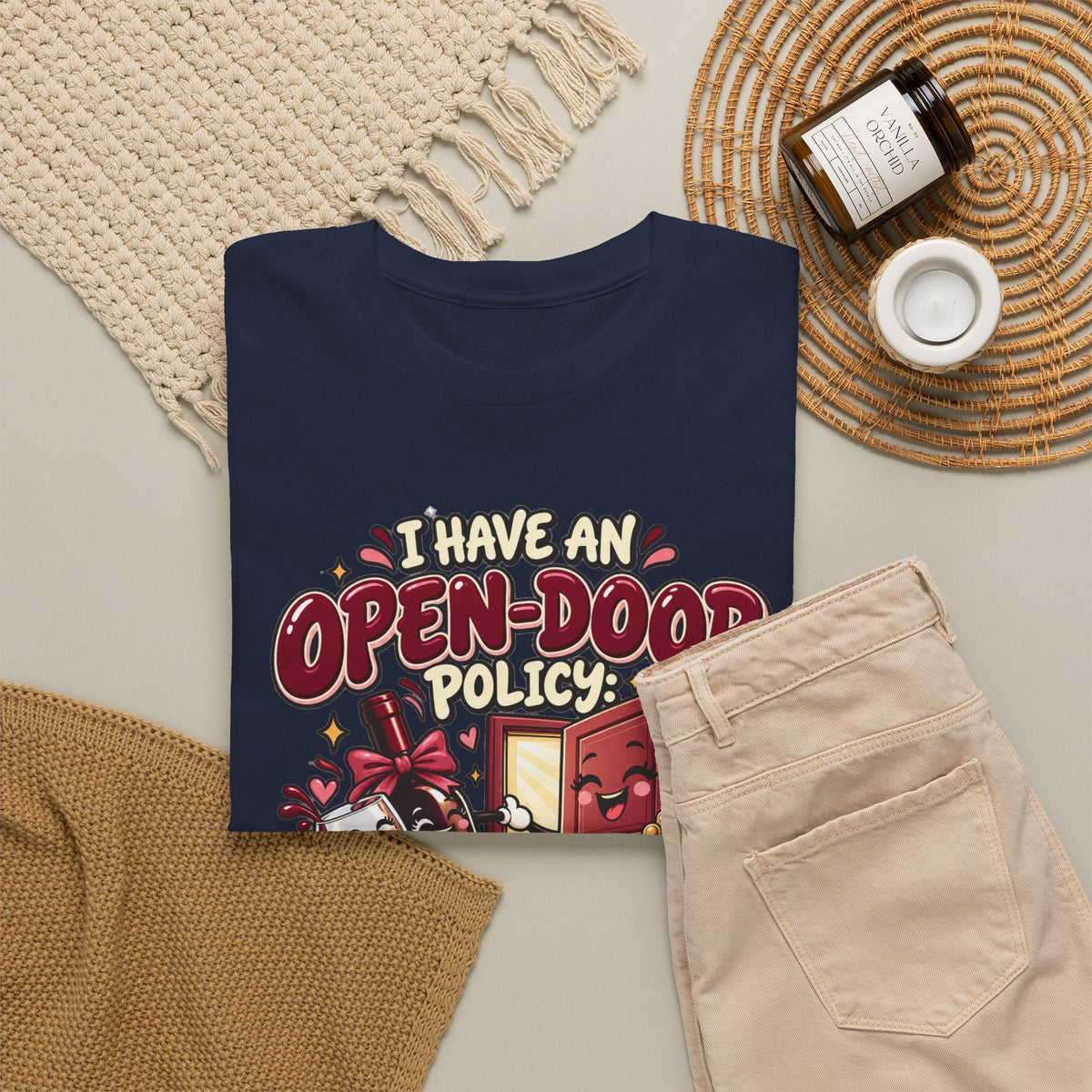 Open-Door Policy Wine Lover T-Shirt