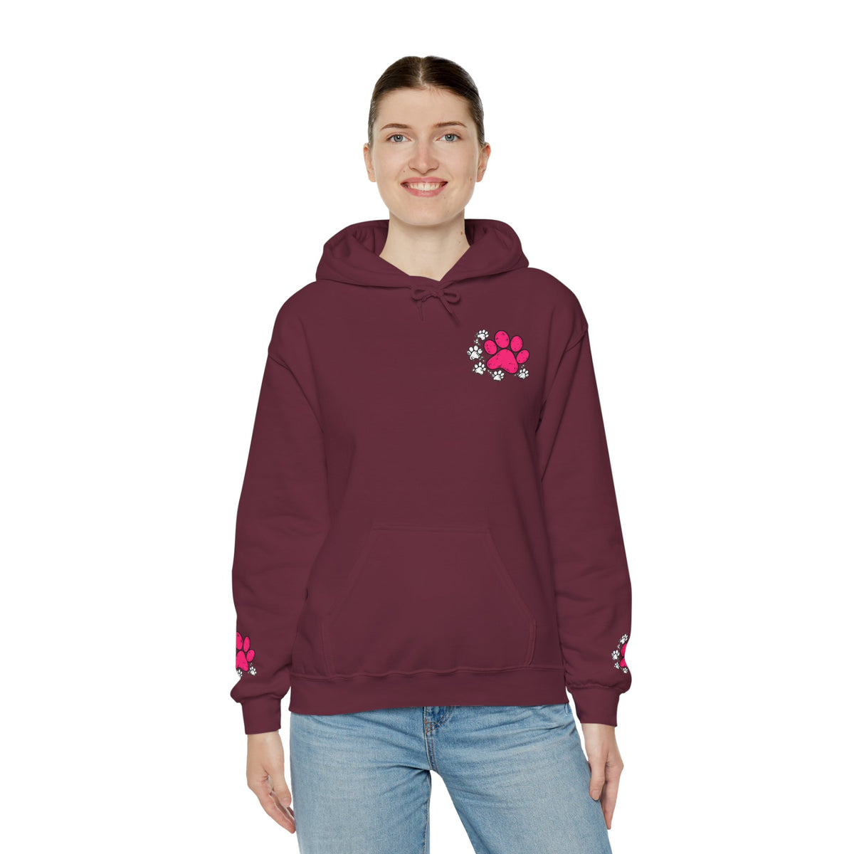My Shadow Has Four Legs and a Tail Paw Print Hoodie