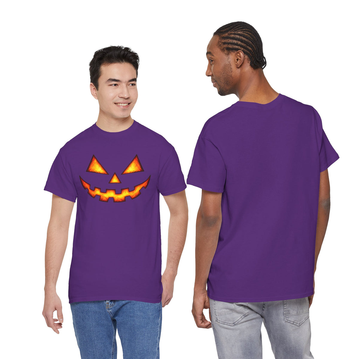 Jack-O'-Lantern Pumpkin Scary Face T-Shirt — Halloween Horror Costume Tee